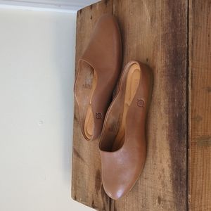 Born Tan Italian Leather Slip-On Mule